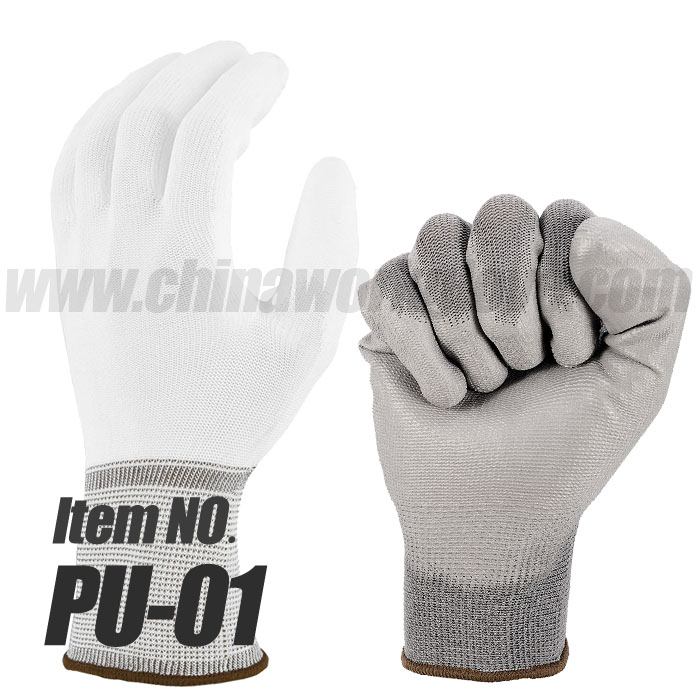 13G Nylon PU Palm Coated Gloves/Palm Dipped Gloves For Electronics